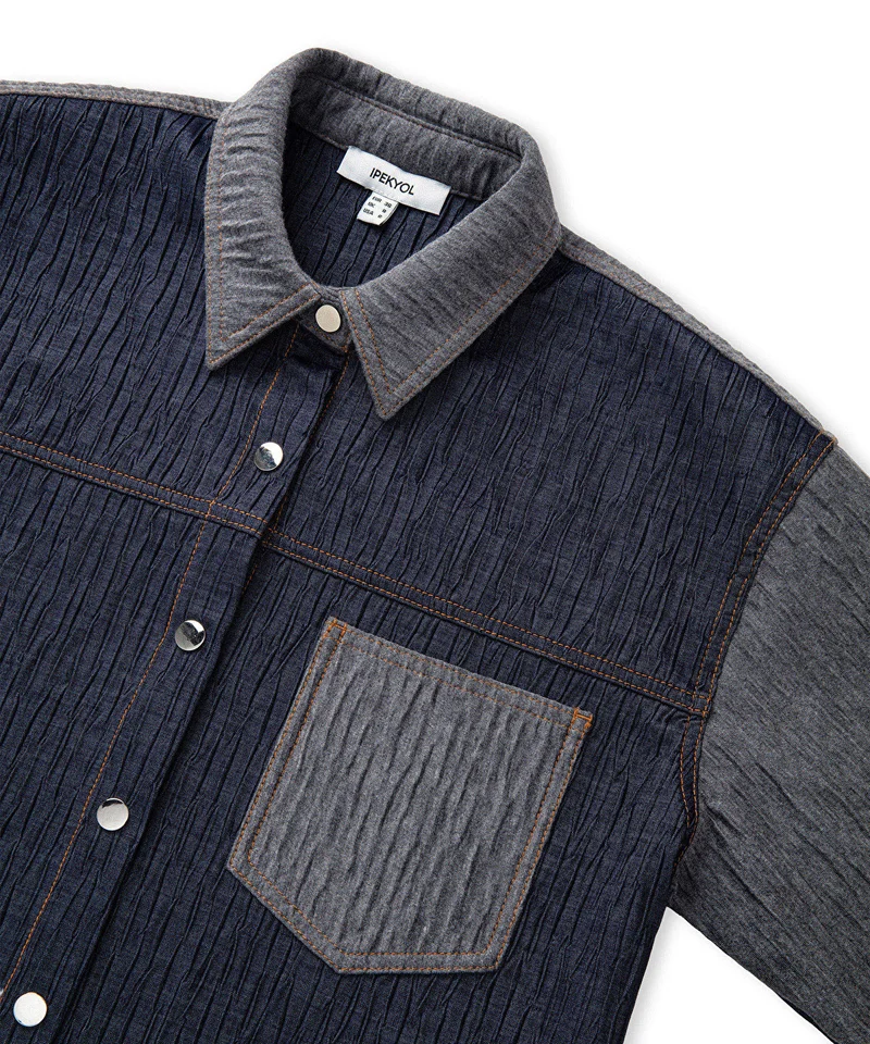 Ipekyol  Color-Block Crushed Textured Jacket for Women | Best Price UAE